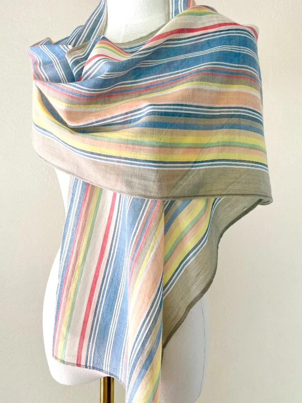 Biographie 100% Cotton Pastel Candy-Stripe Long 66